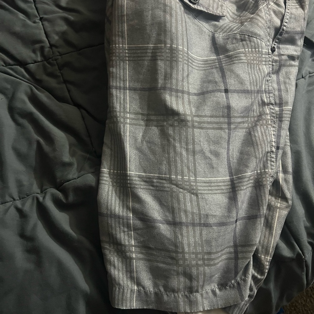 Gray Plaid Shorts